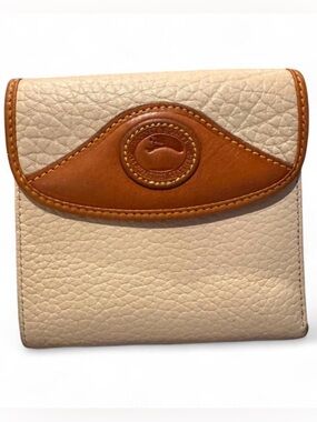 Vintage Dooney & Bourke AWL Wallet Clutch USA Duck Logo Kiss Lock